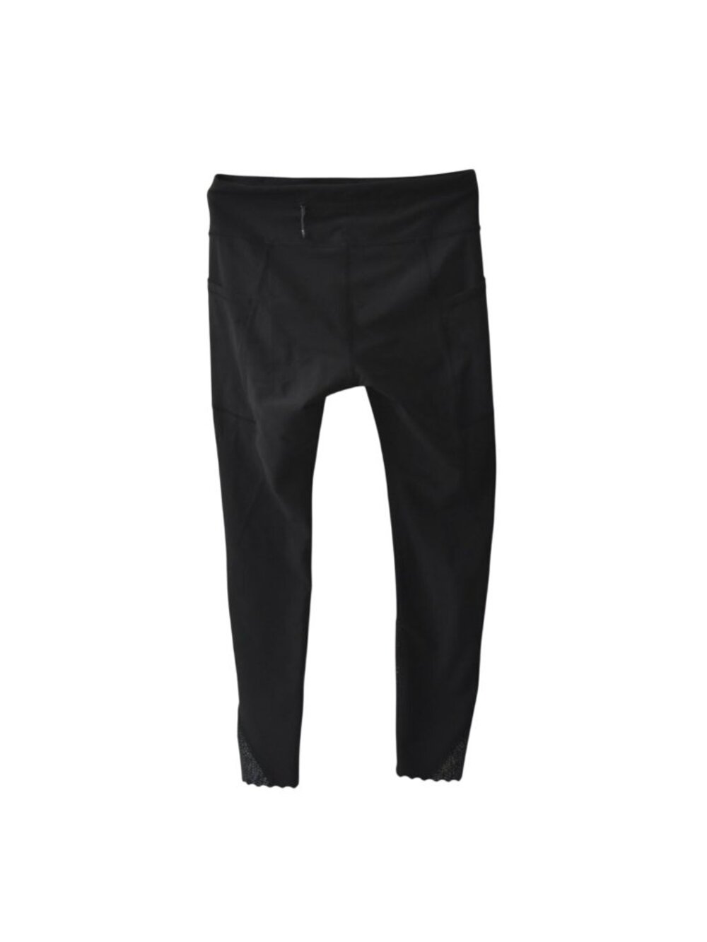 Lululemon Leggings Tight Stuff Tight II 25 Black Scalloped Hem Reflective Size 6 - Picture 4 of 7